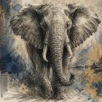 elephant dream meaning illustration showing a powerful elephant with symbolic elements of wisdom and spirituality