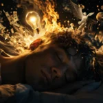 real meaning of your dreams shown through symbolic dream elements around a sleeping person